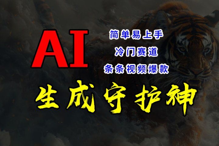 短视频冷门赛道，AI一键生成守护神，条条视频爆款，简单易上手，轻松获取睡后收入爱优网赚-网创项目资源站-副业项目-创业项目-搞钱项目爱优网赚