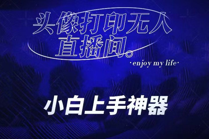 音浪收到手软的蓝海项目。抖音头像打印直播间无人直播，一分钟开播，小白上手神器，一个软件做到，多种直播变现爱优网赚-网创项目资源站-副业项目-创业项目-搞钱项目爱优网赚