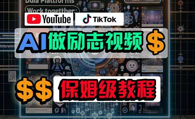 利用AI制作励志视频，在YouTube和TikTok赚钱，小白可做（附工具）爱优网赚-网创项目资源站-副业项目-创业项目-搞钱项目爱优网赚