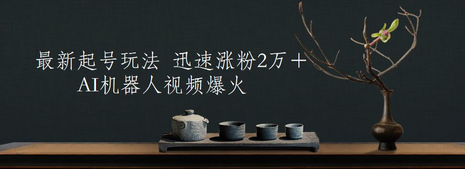 最新起号玩法，AI机器人视频爆火，迅速涨粉2万＋爱优网赚-网创项目资源站-副业项目-创业项目-搞钱项目爱优网赚