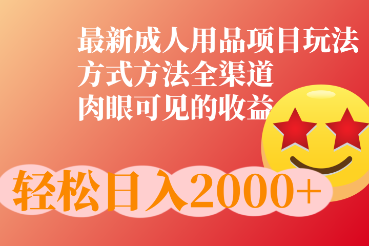 成人用品项目最新玩法，方式方法全渠道爱优网赚-网创项目资源站-副业项目-创业项目-搞钱项目爱优网赚