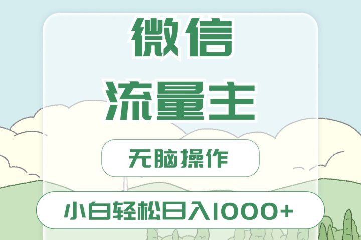 微信流量主最新玩法，小白轻松日入1000+爱优网赚-网创项目资源站-副业项目-创业项目-搞钱项目爱优网赚