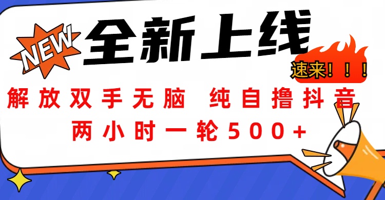 图片[1]爱优网赚-网创项目资源站-副业项目-创业项目-搞钱项目解放双手无脑 纯自撸抖音 两小时一轮500+爱优网赚-网创项目资源站-副业项目-创业项目-搞钱项目爱优网赚