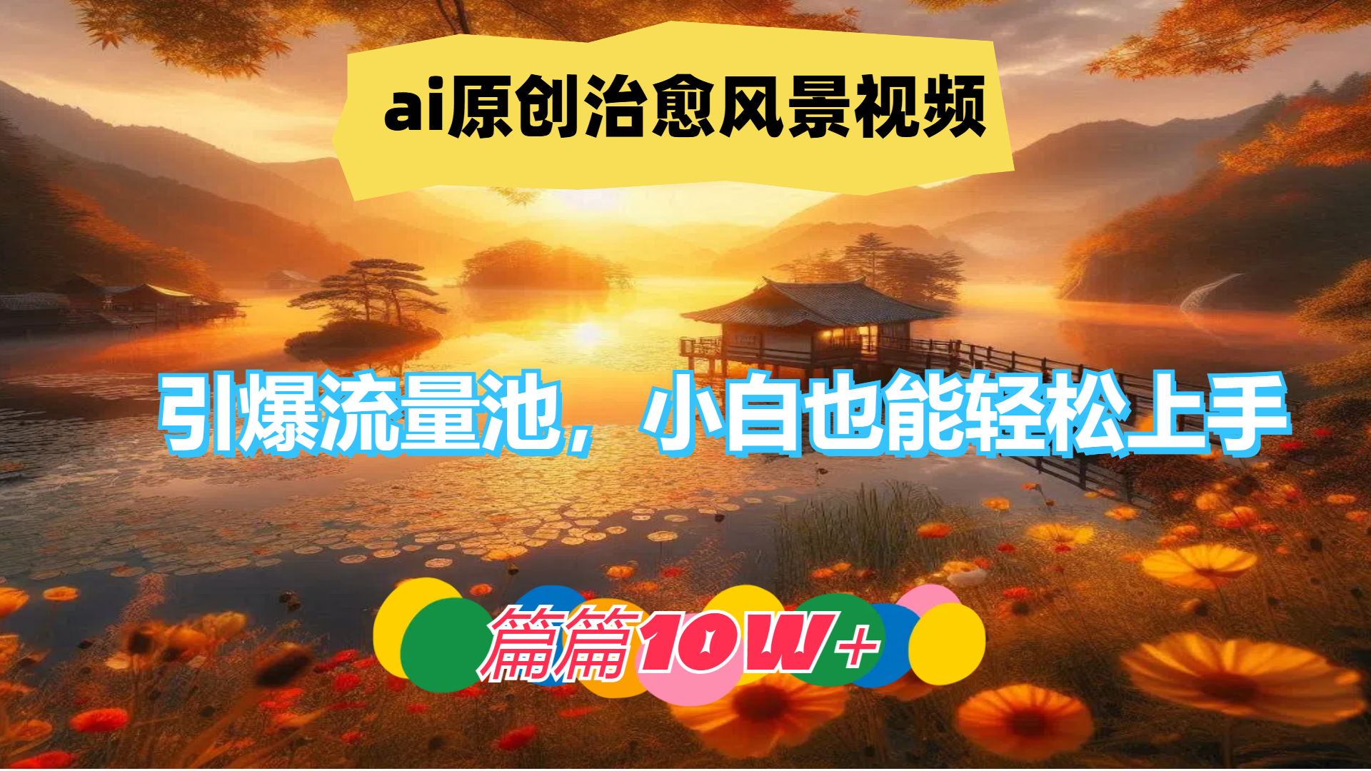 图片[1]爱优网赚-网创项目资源站-副业项目-创业项目-搞钱项目ai原创治愈风景视频，引爆流量池，小白也能轻松上手，篇篇10w+！爱优网赚-网创项目资源站-副业项目-创业项目-搞钱项目爱优网赚
