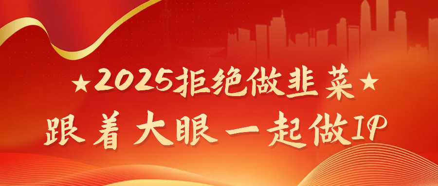 2025拒绝做韭菜，跟着大眼一起做IP爱优网赚-网创项目资源站-副业项目-创业项目-搞钱项目爱优网赚