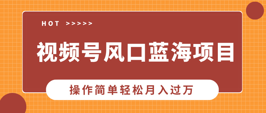 视频号风口蓝海项目，中老年人的流量密码，操作简单轻松月入过万爱优网赚-网创项目资源站-副业项目-创业项目-搞钱项目爱优网赚