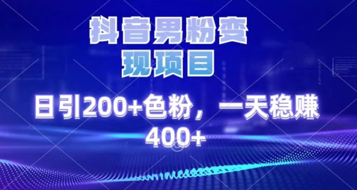 2025最新男粉项目 日引200 轻松月入2w+爱优网赚-网创项目资源站-副业项目-创业项目-搞钱项目爱优网赚