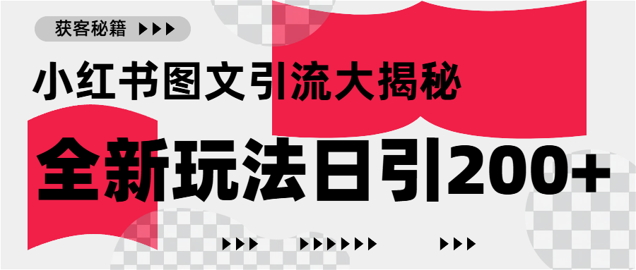 小红书图文引流，只需一张图片即可撬动百万流量，日引200+创业粉爱优网赚-网创项目资源站-副业项目-创业项目-搞钱项目爱优网赚