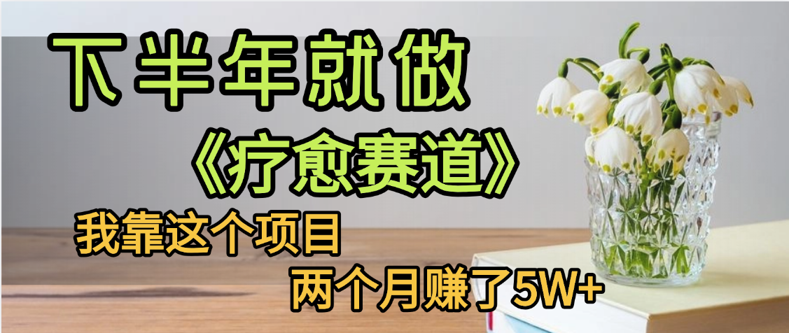 下半年稳赚的赛道，就选【疗愈赛道】，我自己运行这个项目两个月赚了5W+爱优网赚-网创项目资源站-副业项目-创业项目-搞钱项目爱优网赚